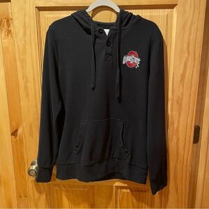 Ohio State Buckeyes collegiate pullover Colony hoodie ribbed material used L